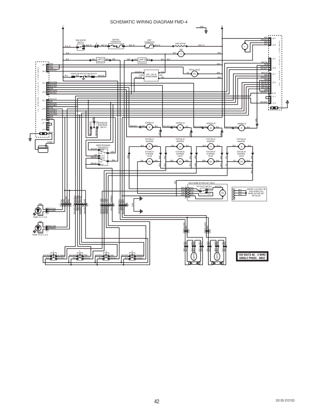 Bunn FMD-5 service manual Schematic Wiring Diagram FMD-4 