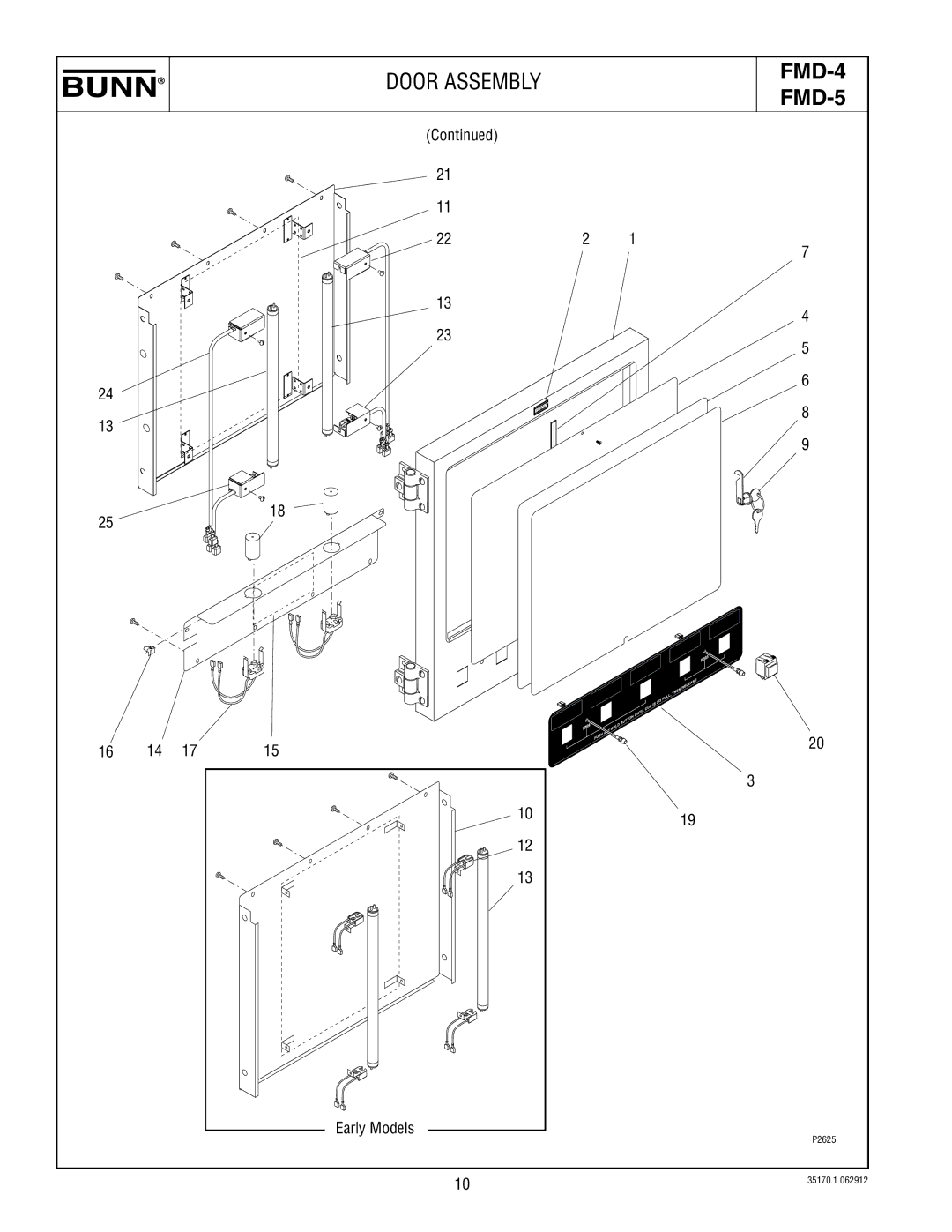 Bunn FMD-5 specifications Door Assembly 