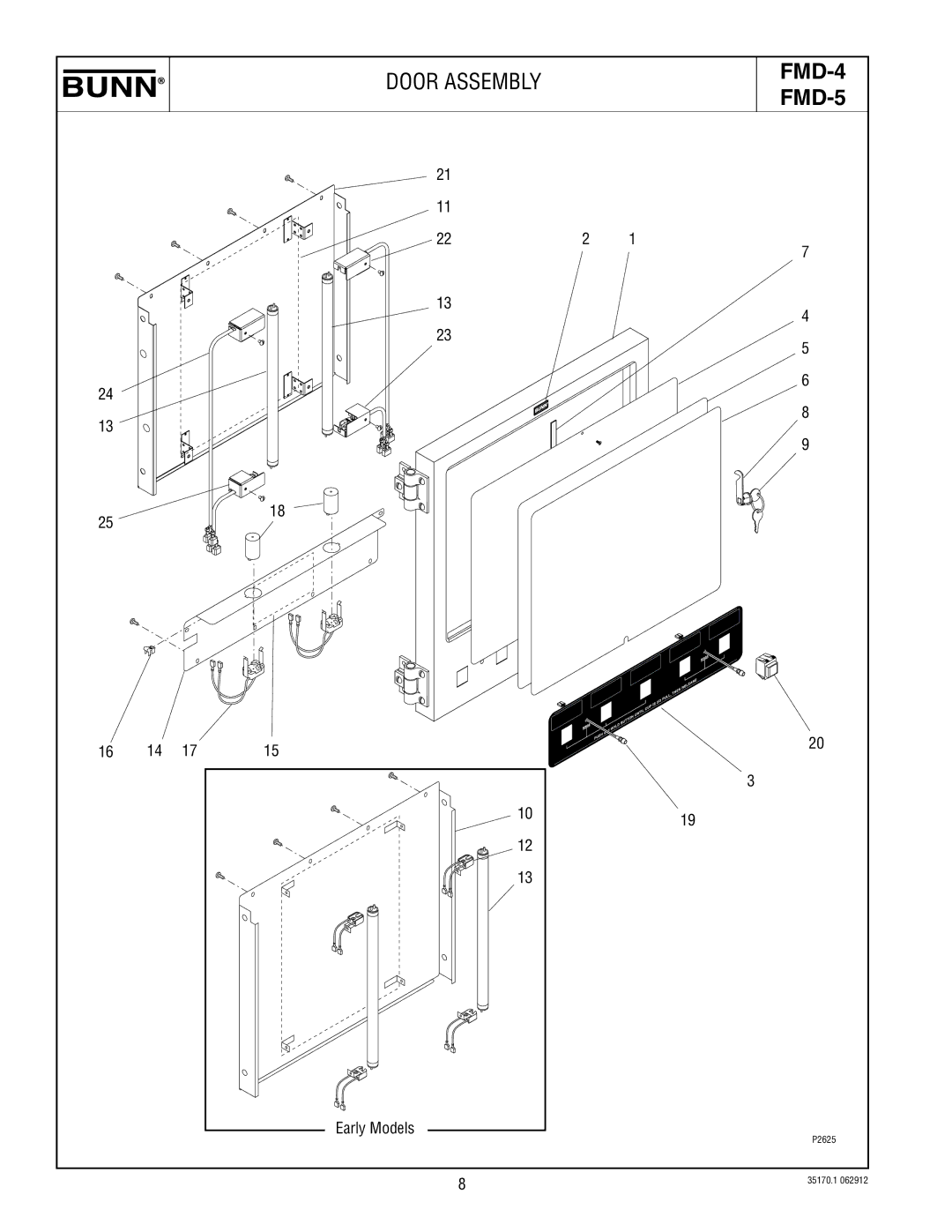 Bunn FMD-5 specifications Door Assembly 