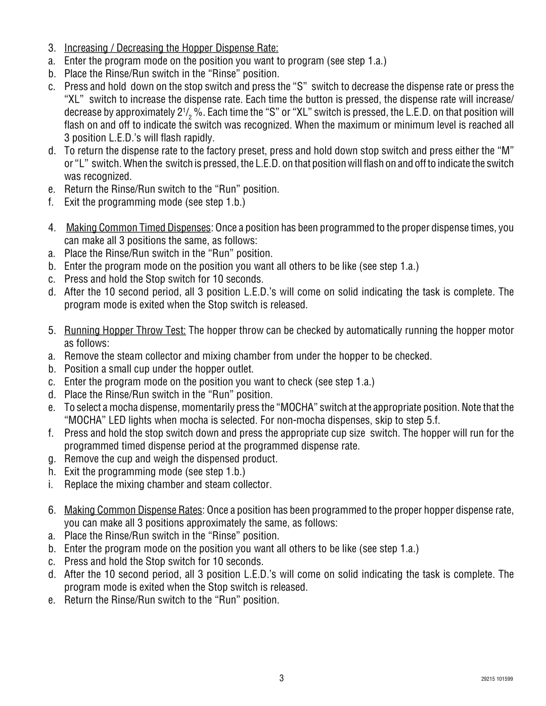 Bunn FMD DBC-3 4-CUP service manual 29215 