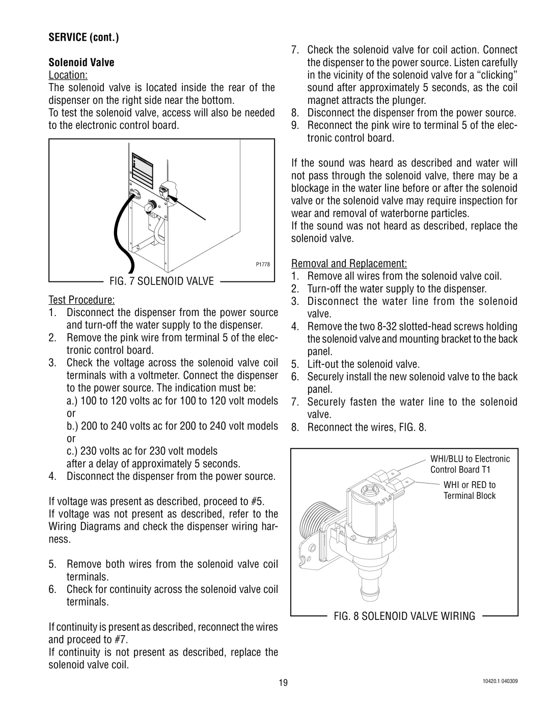 Bunn H5X service manual Service Solenoid Valve 