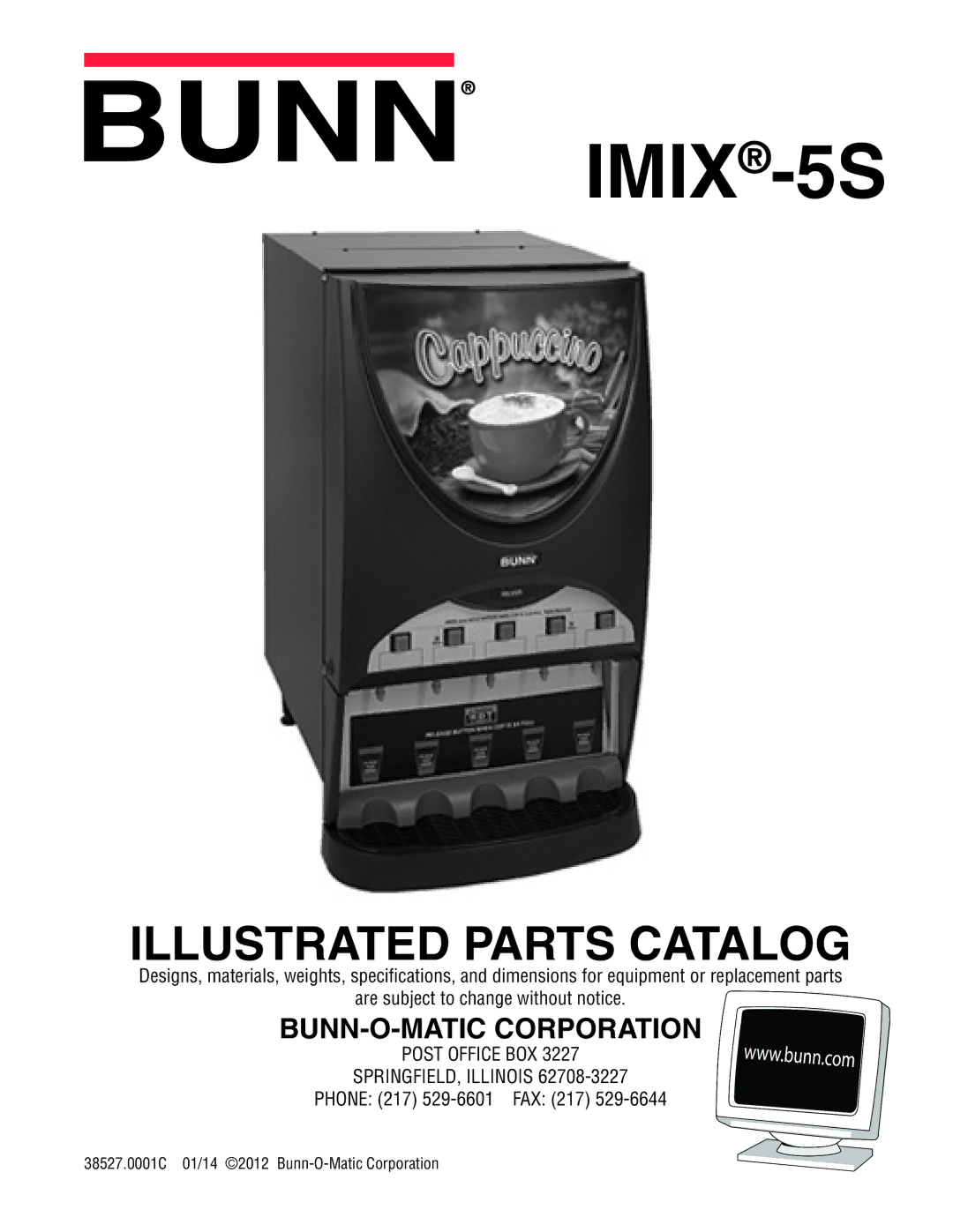 Bunn imix-5s specifications IMIX-5S 