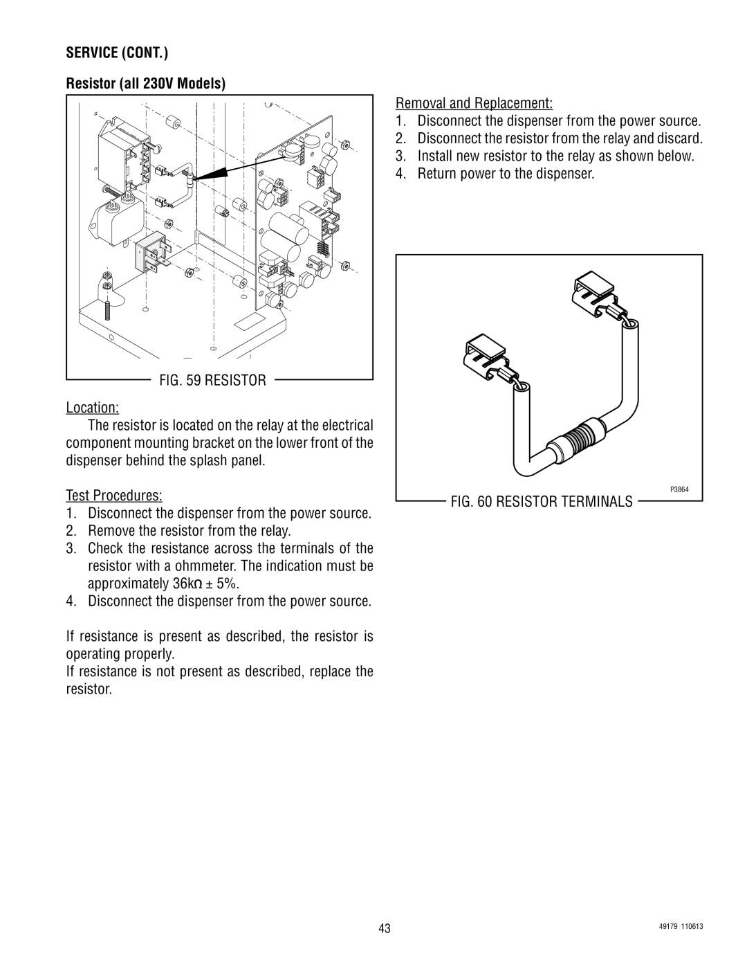 Bunn JDF-4SB, JDF-4D manual Resistor all 230V Models 