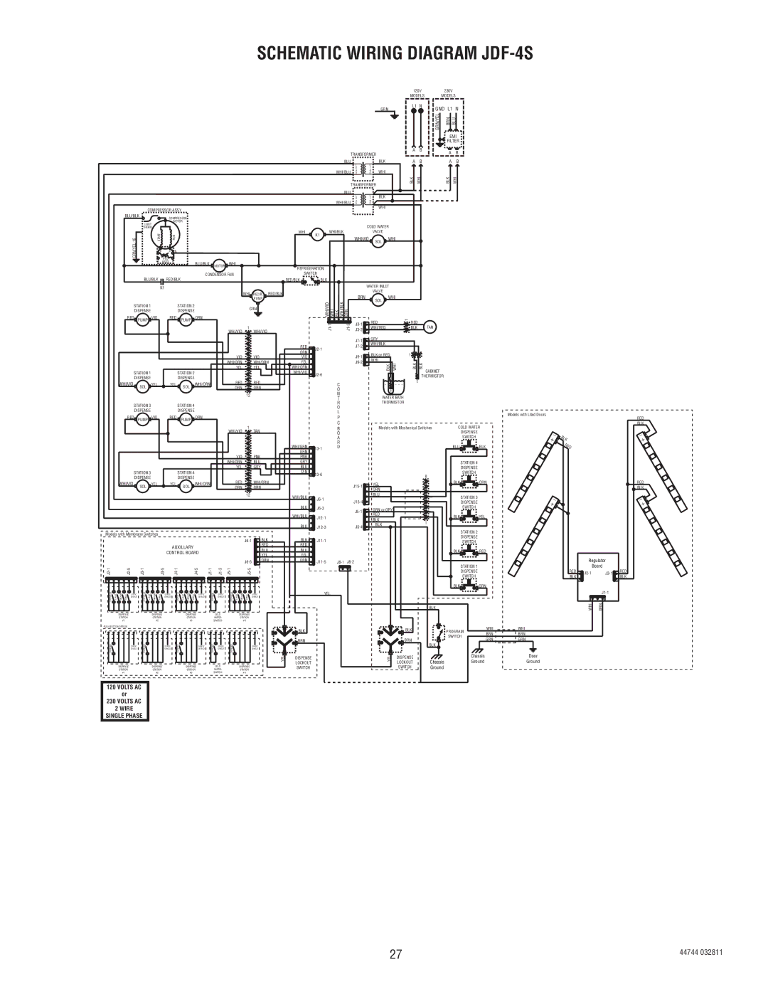 Bunn service manual Schematic Wiring Diagram JDF-4S 