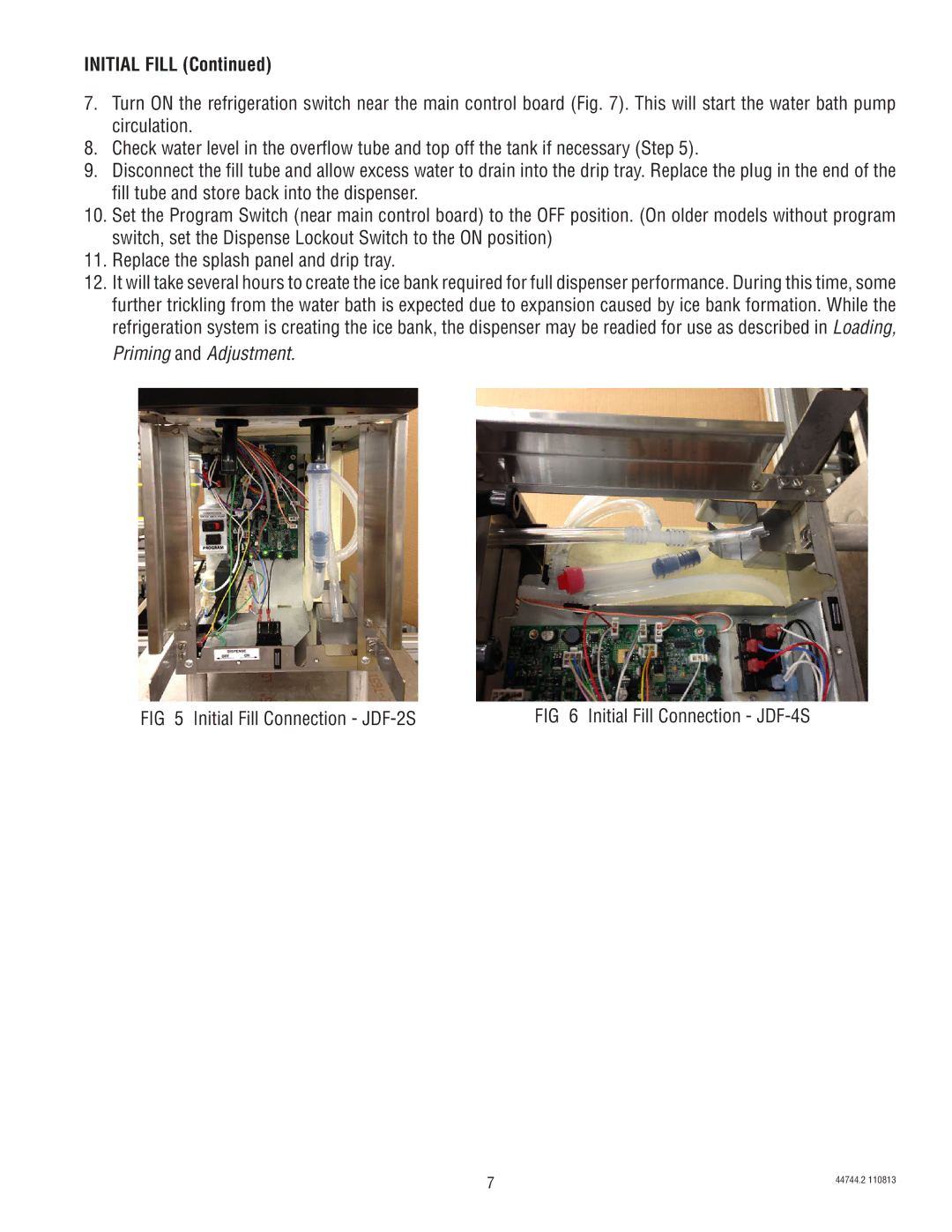 Bunn JDF-4S service manual Initial Fill 