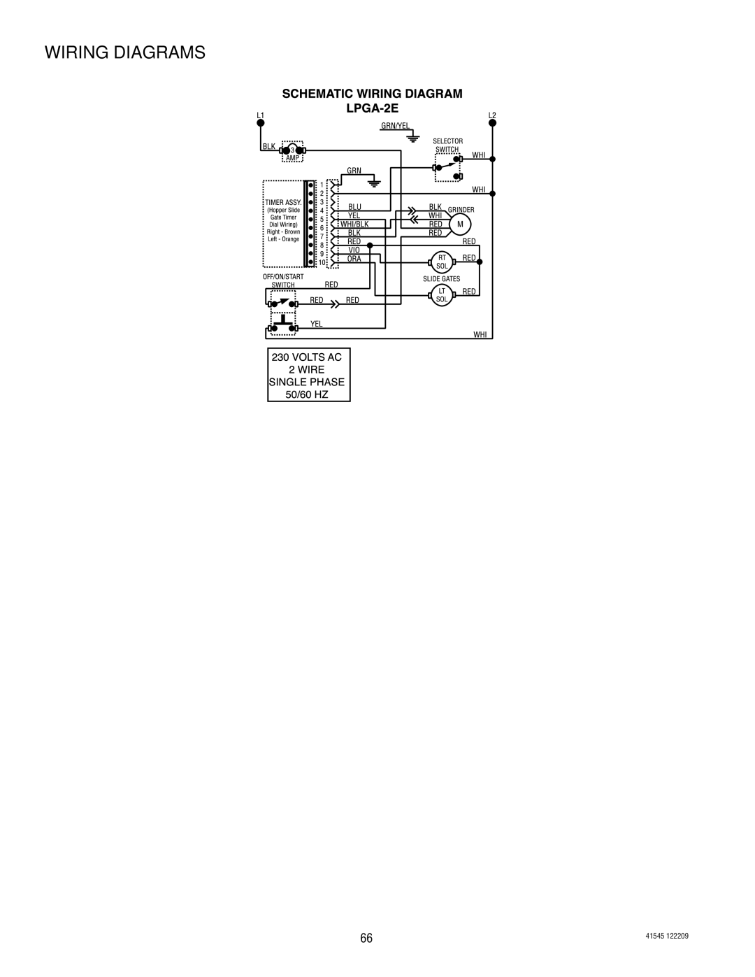 Bunn G2 TRIFECTA, LPG-2, G9WD, G9-2T DBC, FPG-2 service manual Wiring Diagrams 