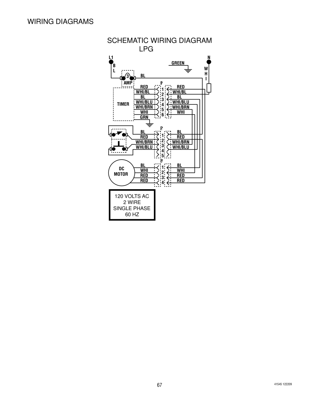 Bunn LPG-2, G9WD, G2 TRIFECTA, G9-2T DBC, FPG-2 service manual Wiring Diagrams Schematic Wiring Diagram LPG 