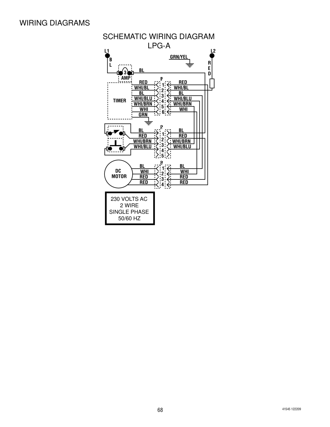 Bunn G9-2T DBC, LPG-2, G9WD, G2 TRIFECTA, FPG-2 service manual Schematic Wiring Diagram 