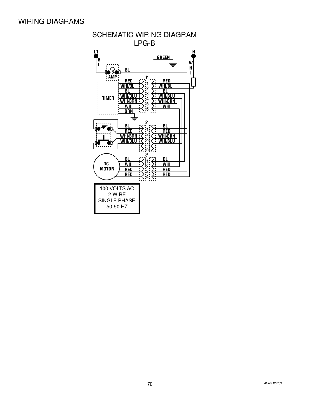 Bunn LPG-2, G9WD, G2 TRIFECTA, G9-2T DBC, FPG-2 service manual Wiring Diagrams Schematic Wiring Diagram LPG-B 