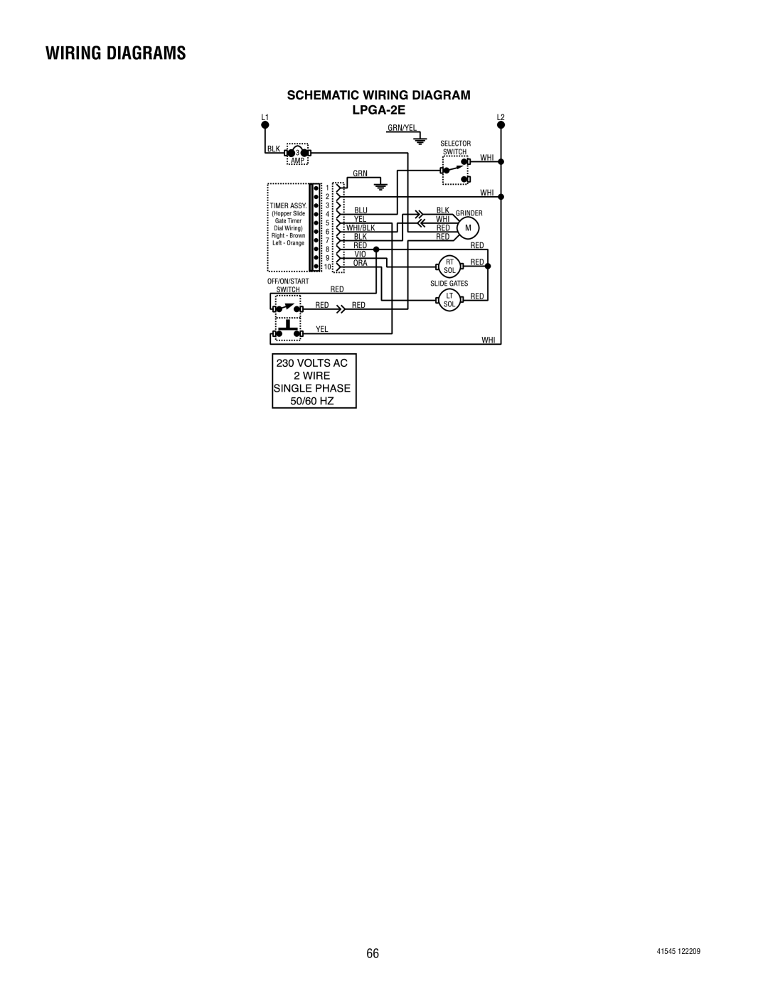 Bunn G2 TRIFECTA, LPG-2, G9WD, G9-2T DBC, FPG-2 service manual Wiring Diagrams 