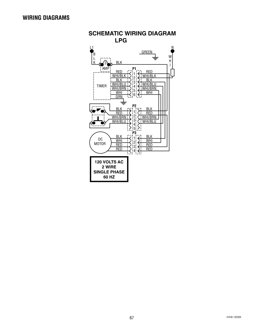 Bunn LPG-2, G9WD, G9-2T DBC, G1, FPG-2 service manual Wiring Diagrams Schematic Wiring Diagram LPG 