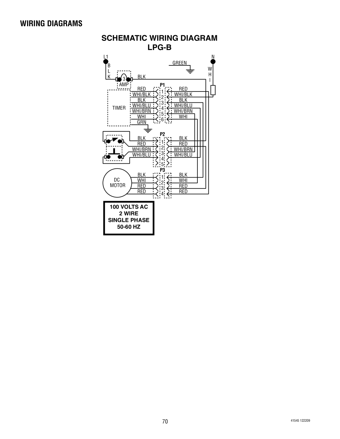 Bunn G1, LPG-2, G9WD, G9-2T DBC, FPG-2 service manual Wiring Diagrams Schematic Wiring Diagram LPG-B 