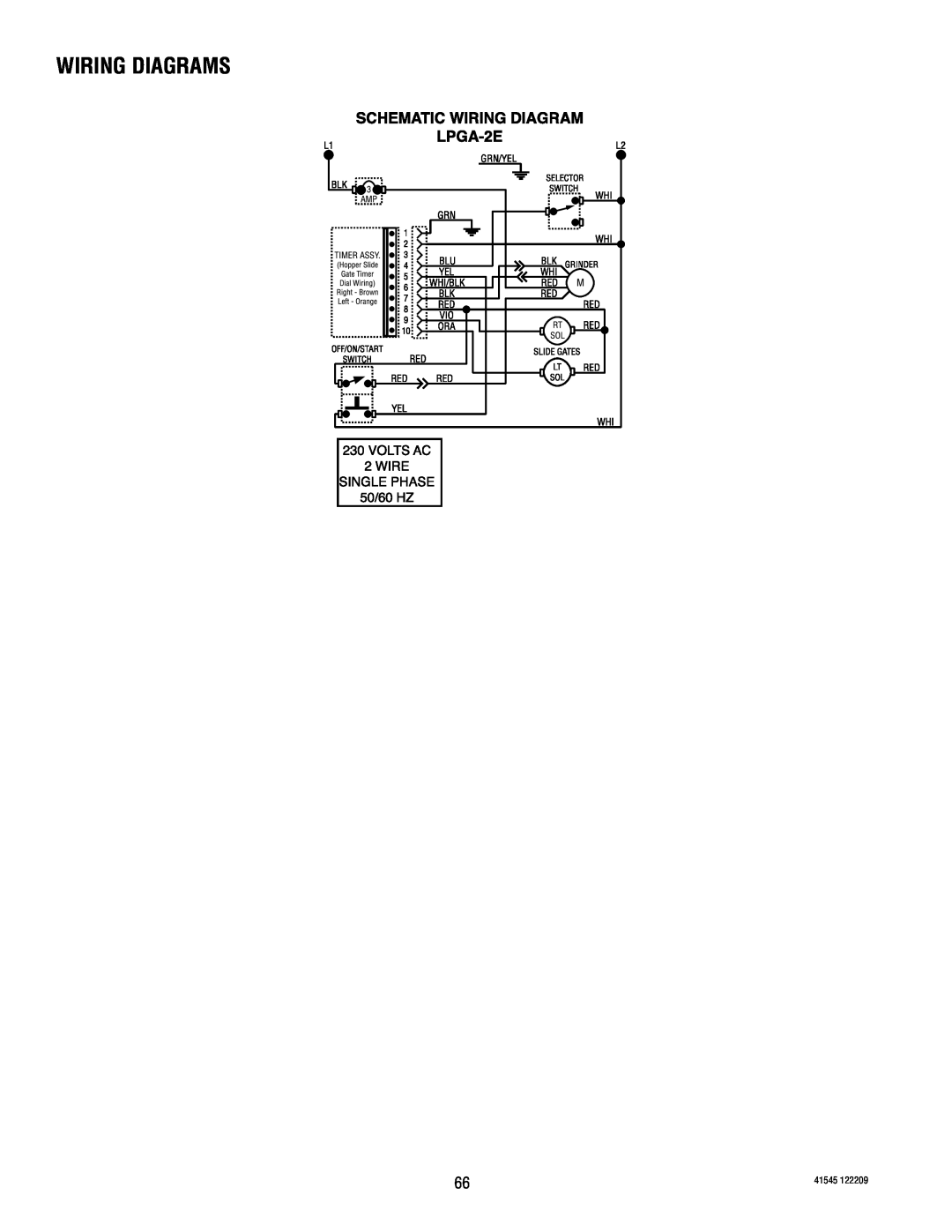 Bunn LPG-2, G9WD, G9-2T DBC, G1, FPG-2 service manual Wiring Diagrams 