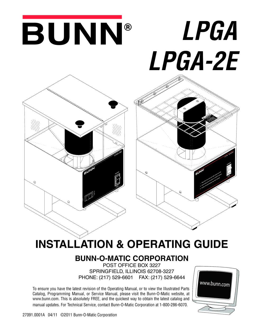 Bunn service manual Lpga LPGA-2E 