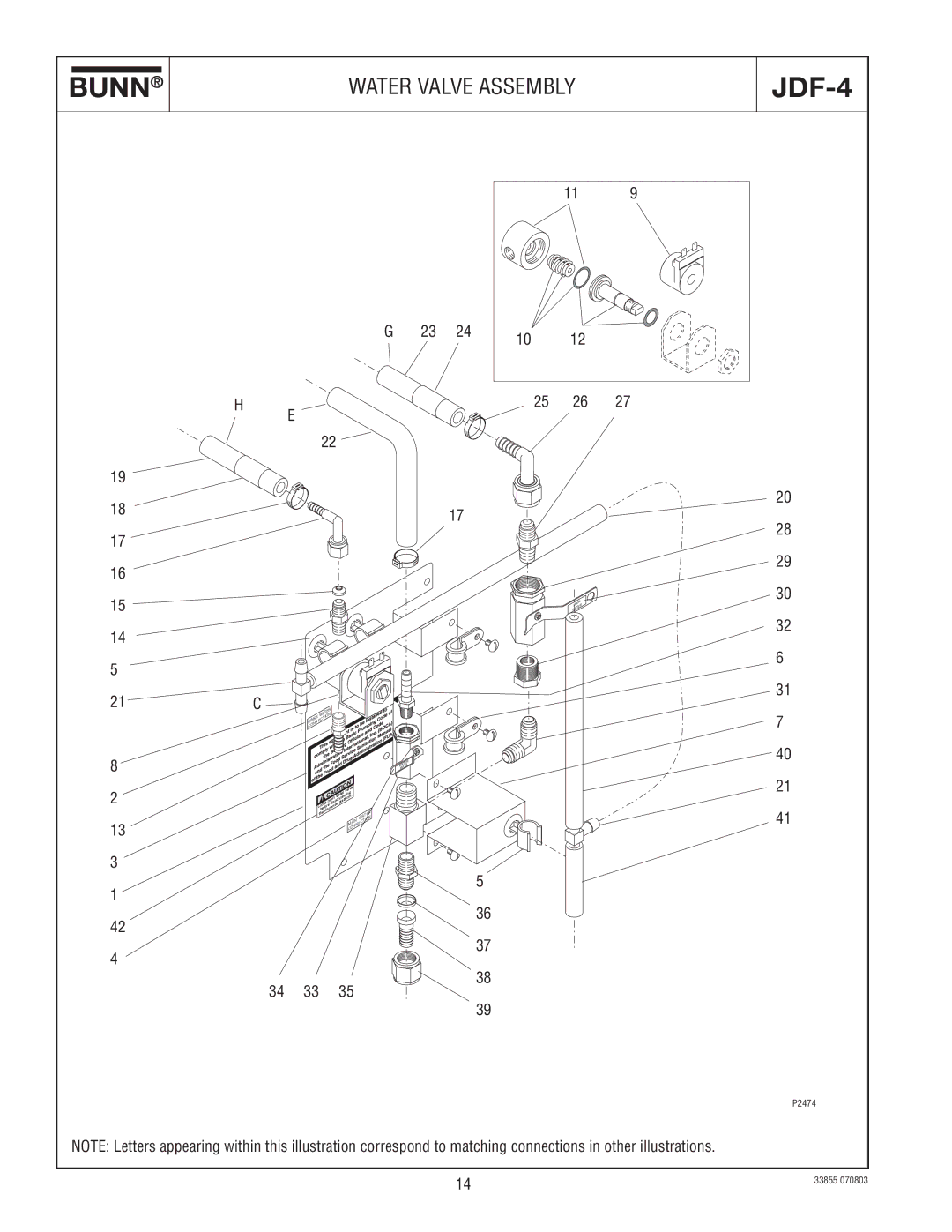 Bunn N  0005473 manual Water Valve Assembly 