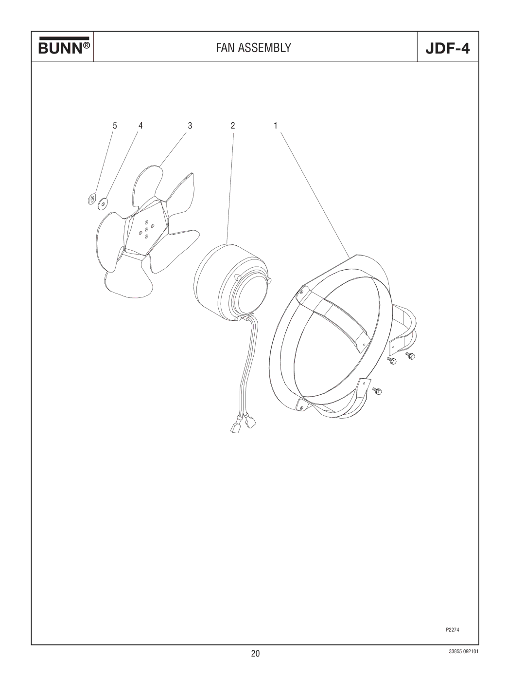 Bunn N  0005473 manual FAN Assembly 