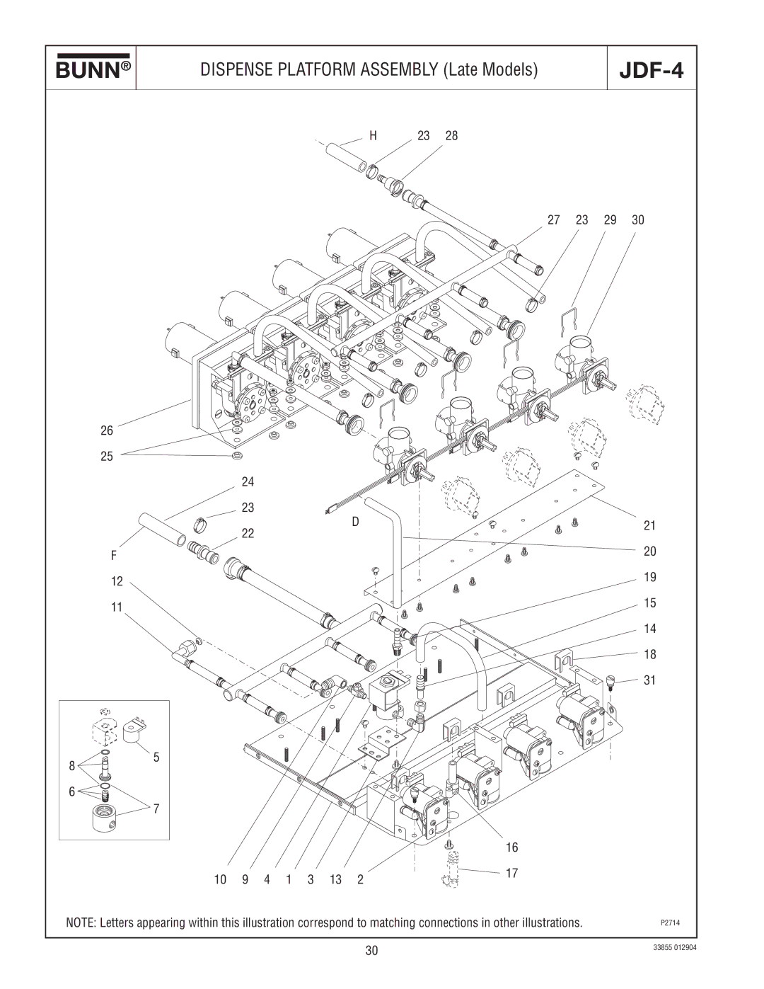 Bunn N  0005473 manual Dispense Platform Assembly Late Models 