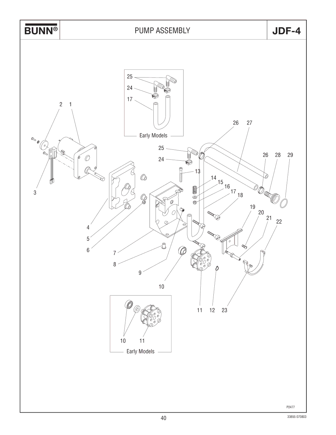 Bunn N  0005473 manual Pump Assembly 