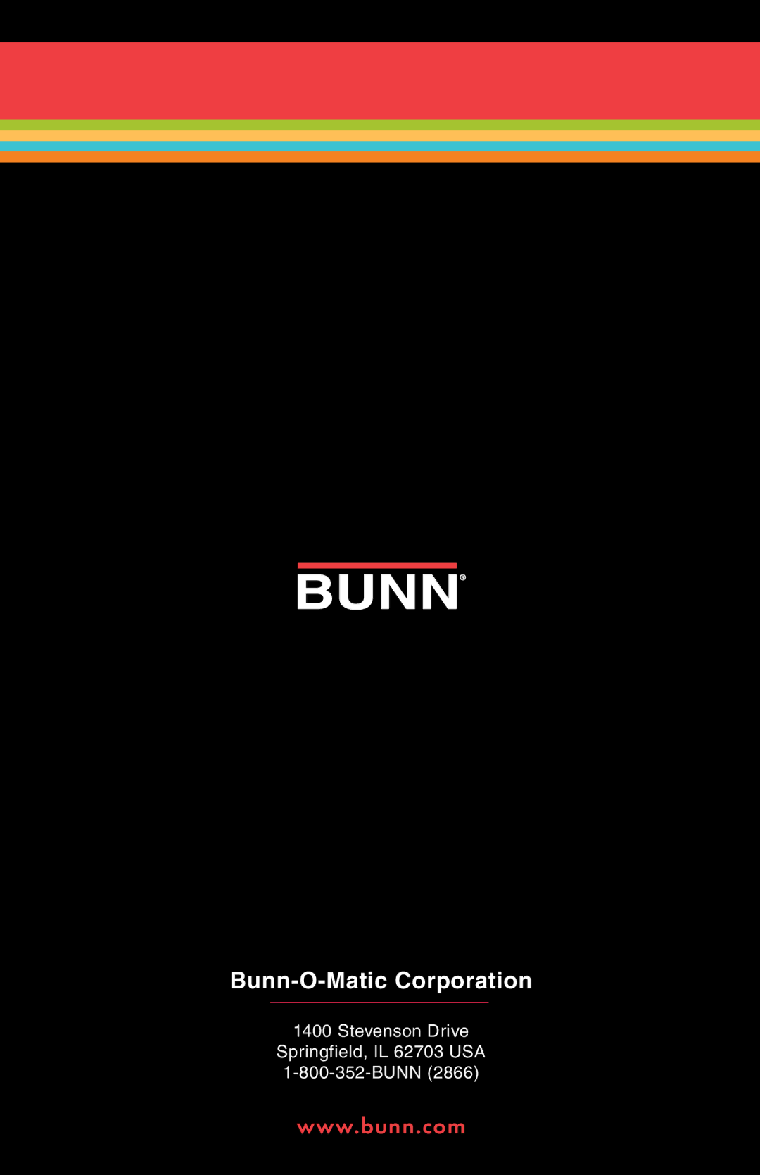 Bunn NHBX, Bunn BTX-B manual Bunn-O-Matic Corporation 