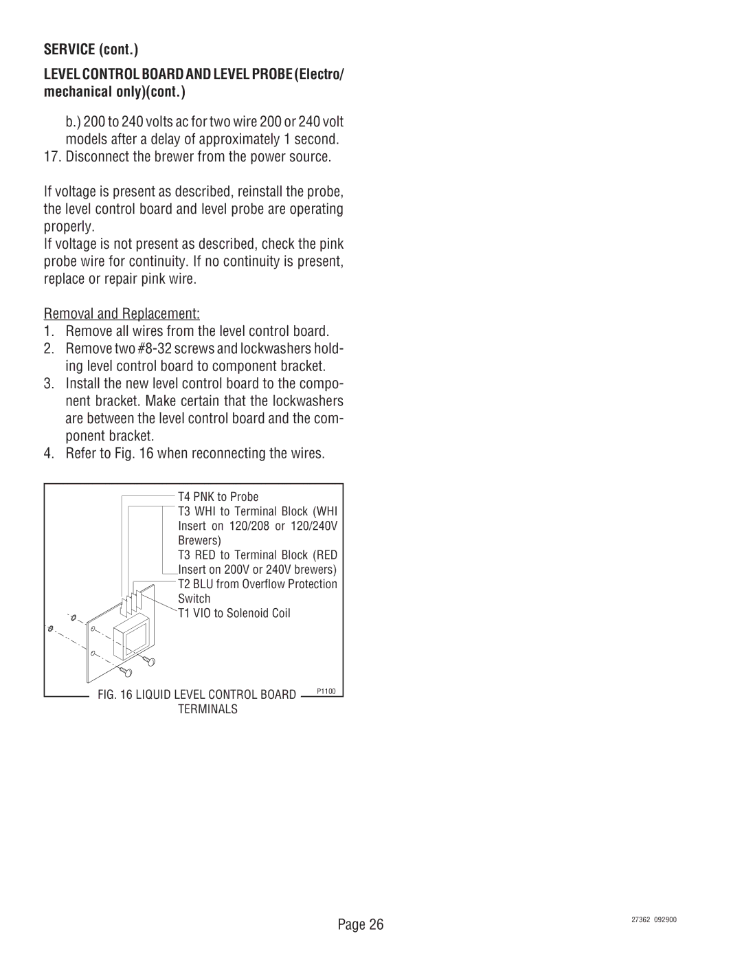 Bunn System III manual Terminals 