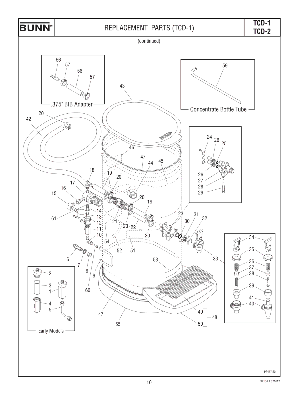 Bunn TCD - 1/2 manual TCD-1 