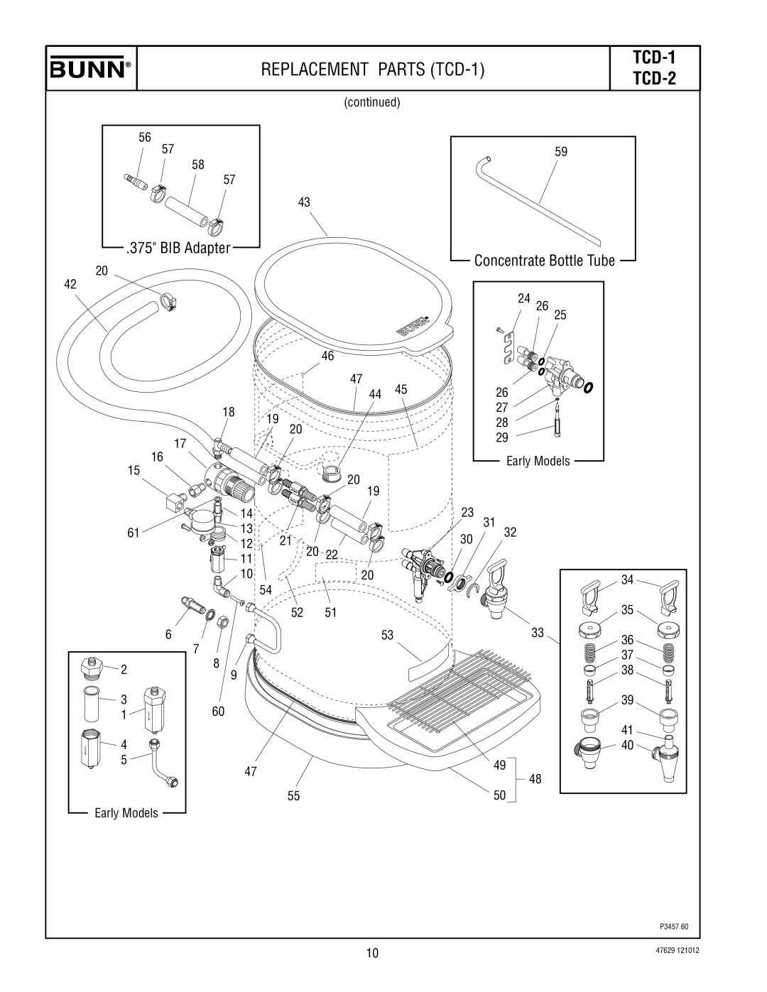 Bunn tcd-1/2 service manual TCD-1 