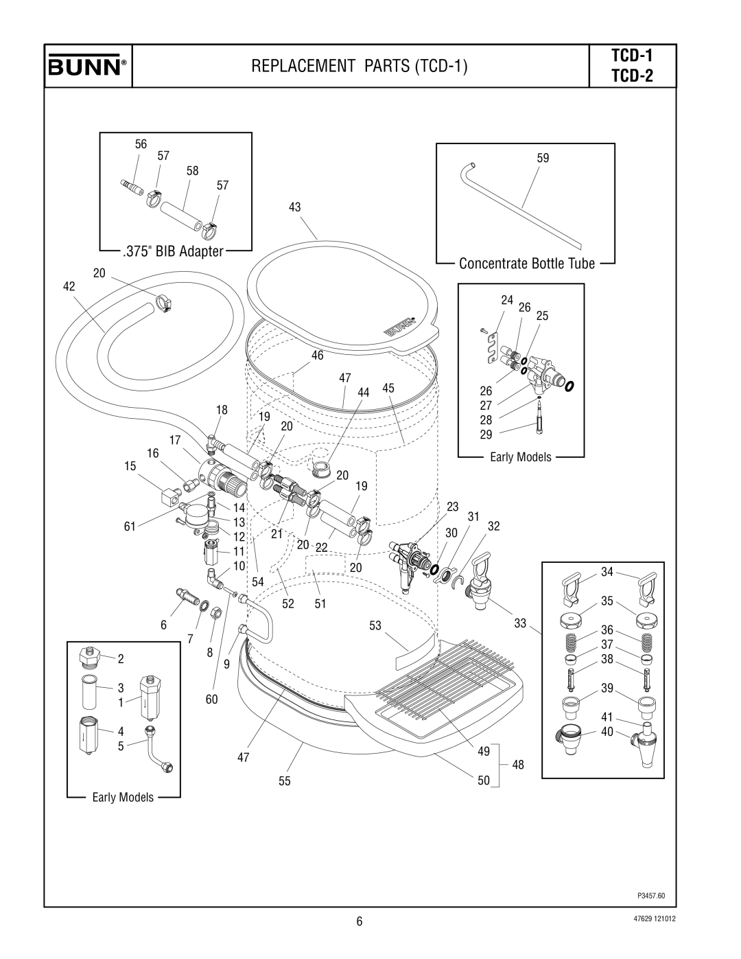 Bunn tcd-1/2 service manual TCD-1 