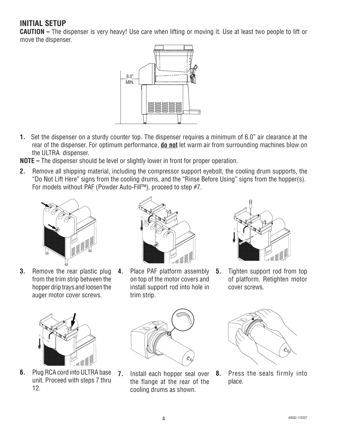 Bunn ULTRA-1, Ultra 2 service manual Initial setup 