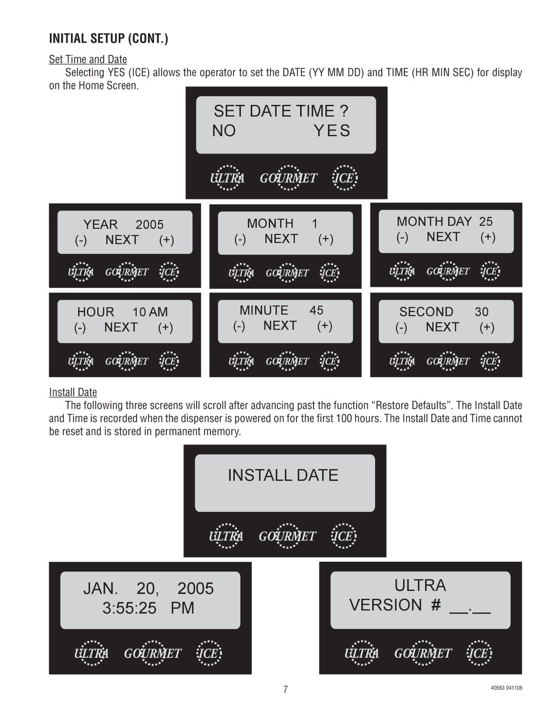 Bunn Ultra 2, ULTRA-1 service manual Install Date 