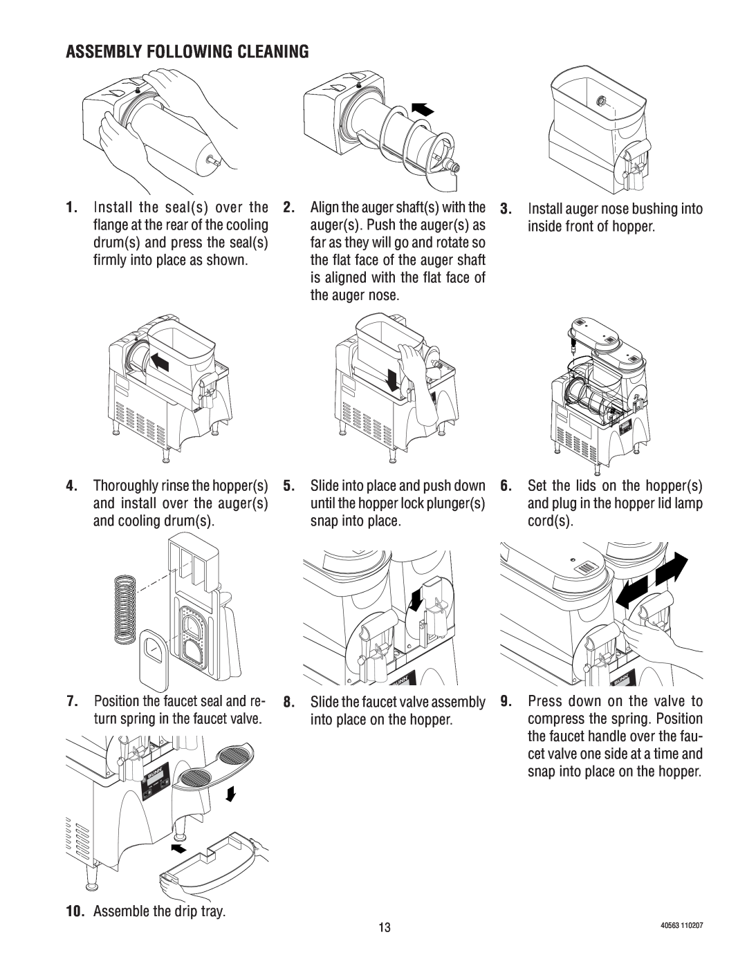 Bunn Ultra 2, ULTRA-1 service manual Assembly Following Cleaning 