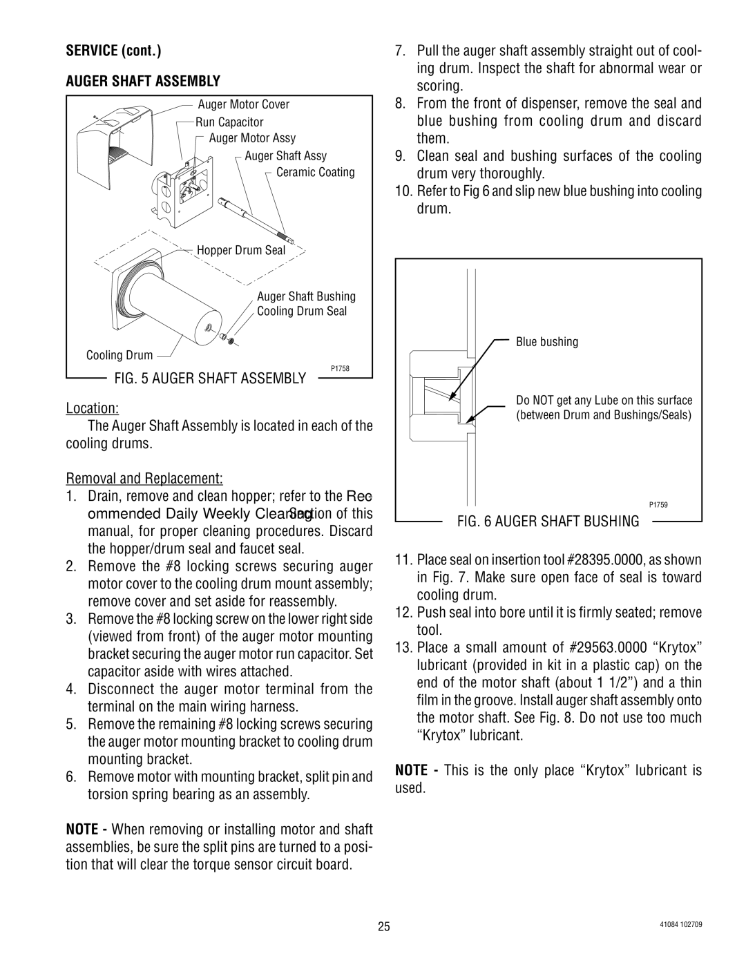 Bunn ULTRA-1 manual Auger Shaft Assembly 