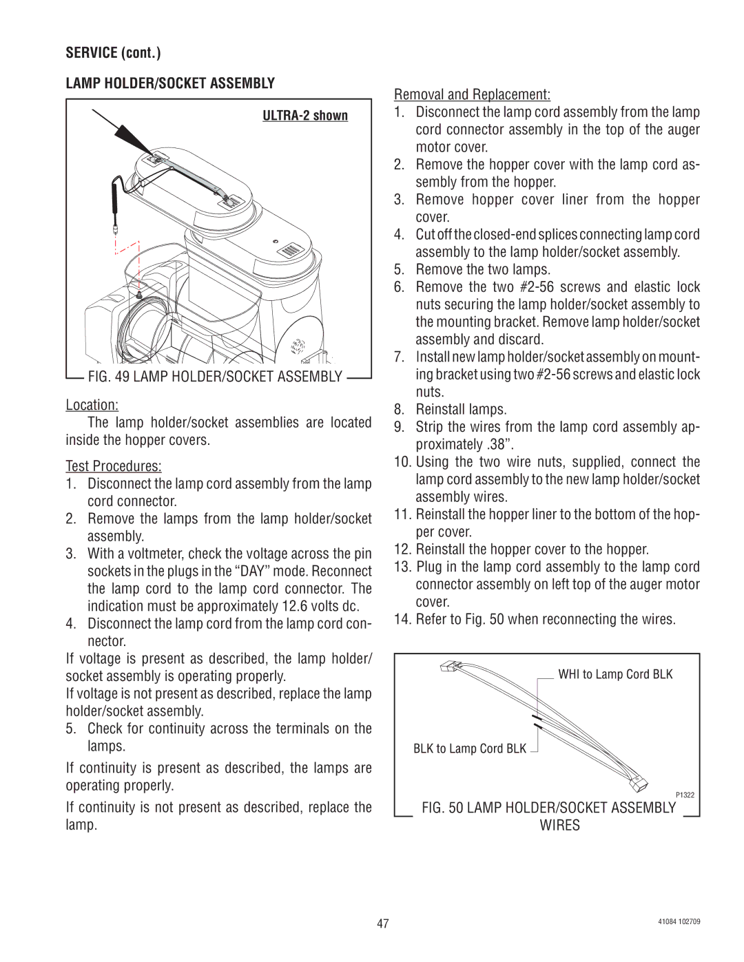 Bunn ULTRA-1 manual Lamp HOLDER/SOCKET Assembly 