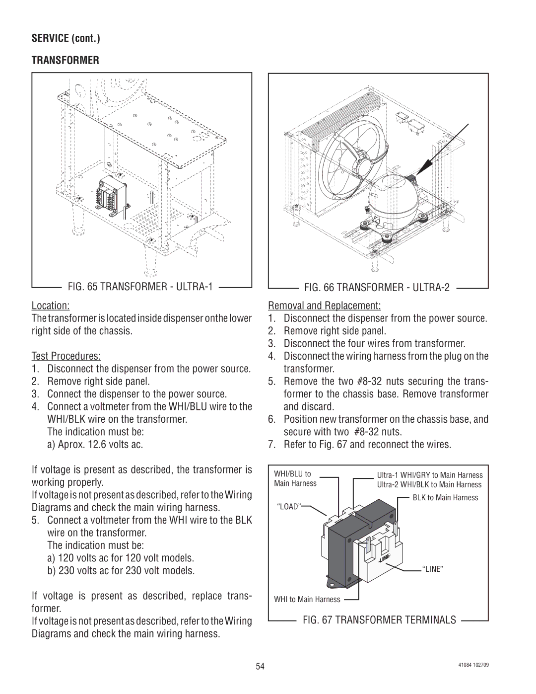 Bunn ULTRA-1 manual Transformer, Load 