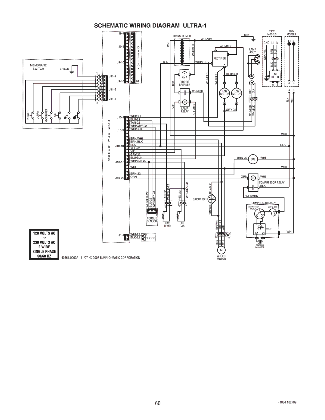 Bunn ULTRA-1 manual 41084 