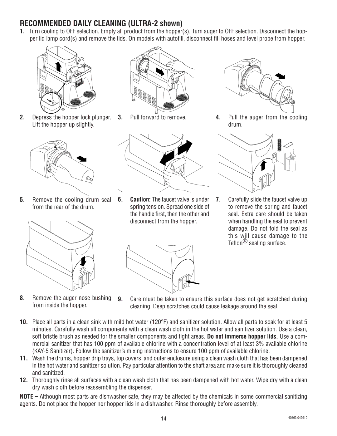 Bunn ULTRA-1 service manual Recommended Daily Cleaning ULTRA-2 shown 