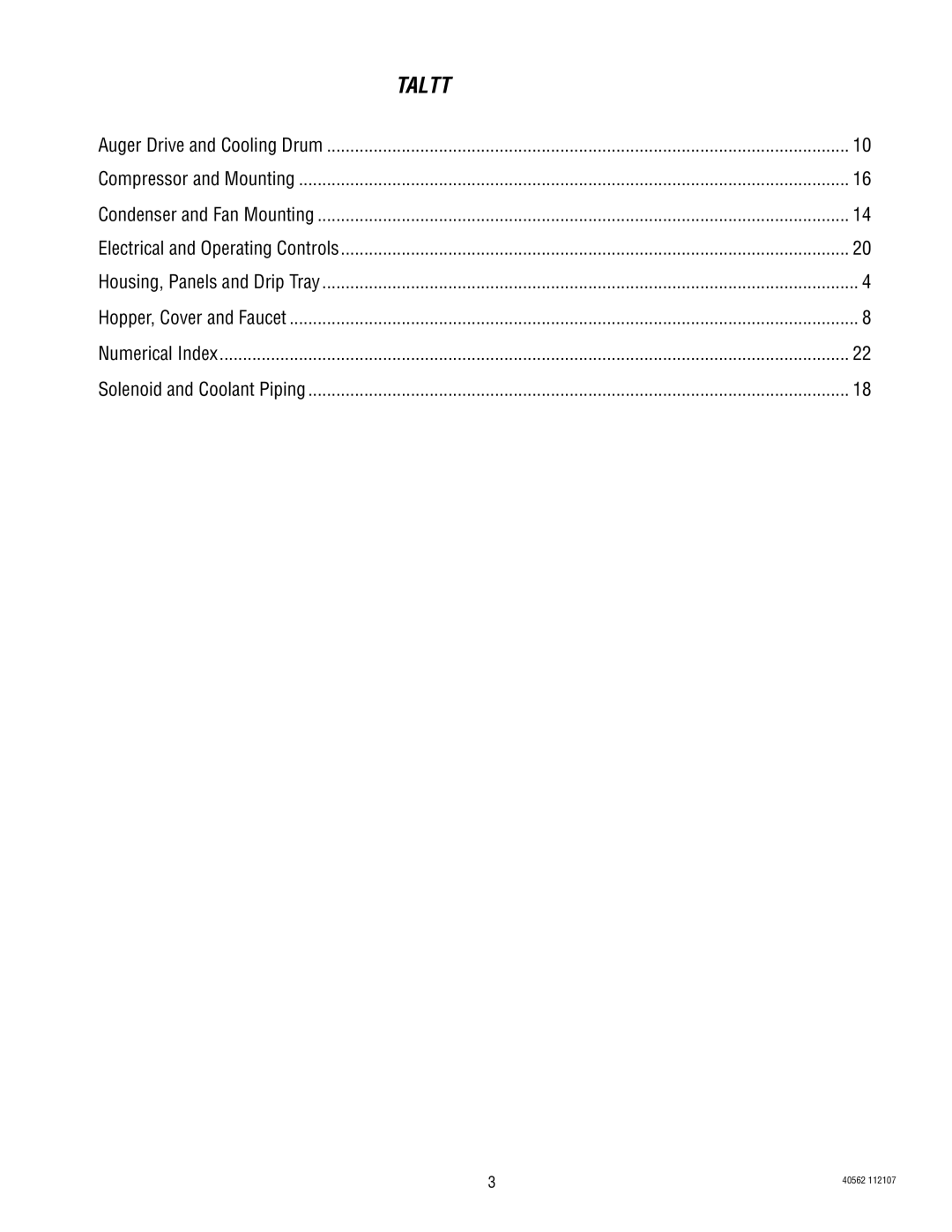 Bunn ULTRA-1 specifications Table of Contents 