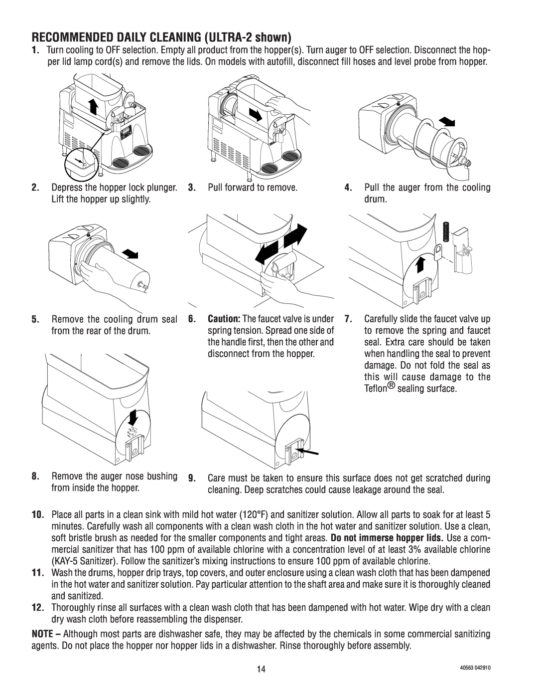 Bunn ULTRA-1 service manual RECOMMENDED DAILY CLEANING ULTRA-2shown 