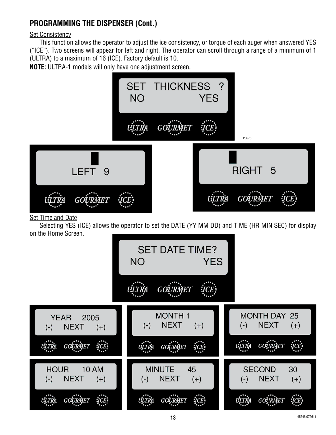 Bunn ULTRA-2 service manual Left, Programming the Dispenser 