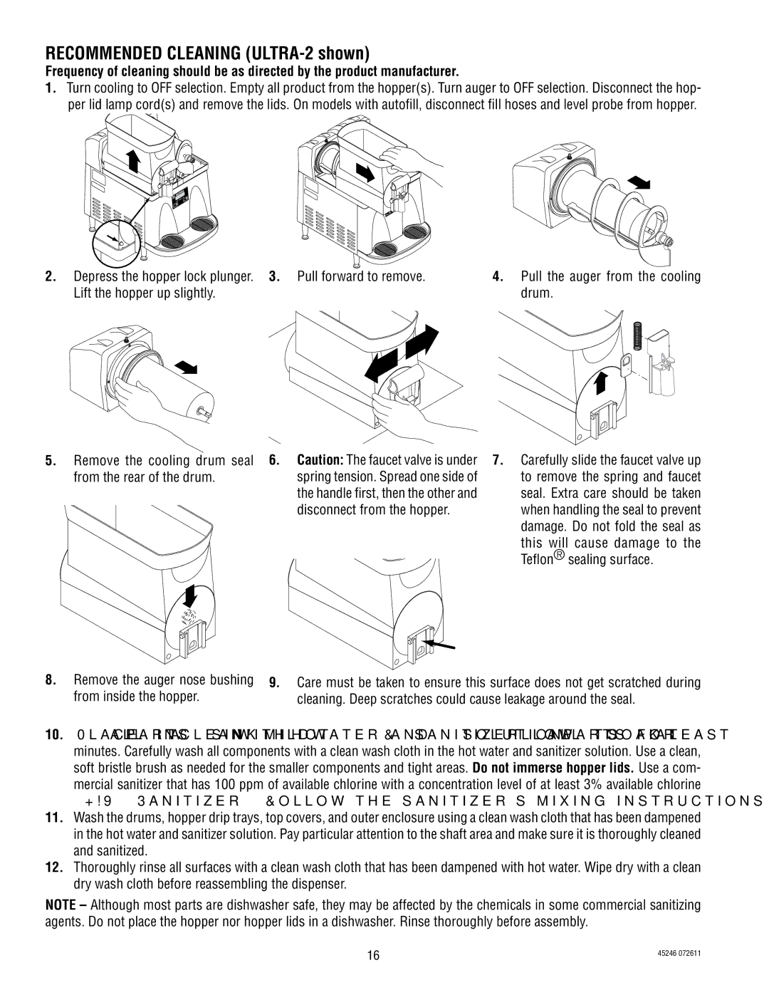 Bunn service manual Recommended Cleaning ULTRA-2 shown 