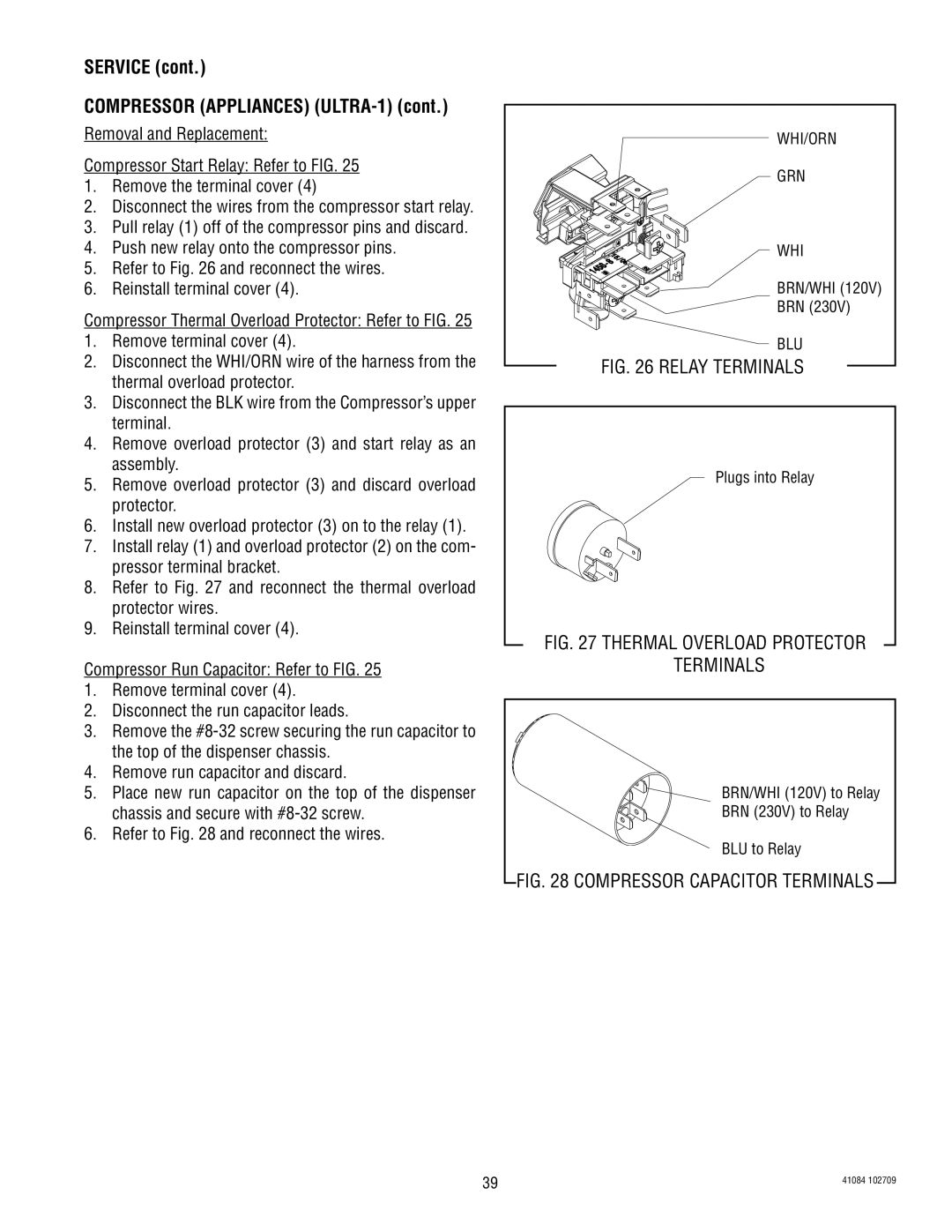 Bunn ULTRA-2 manual Relay Terminals 