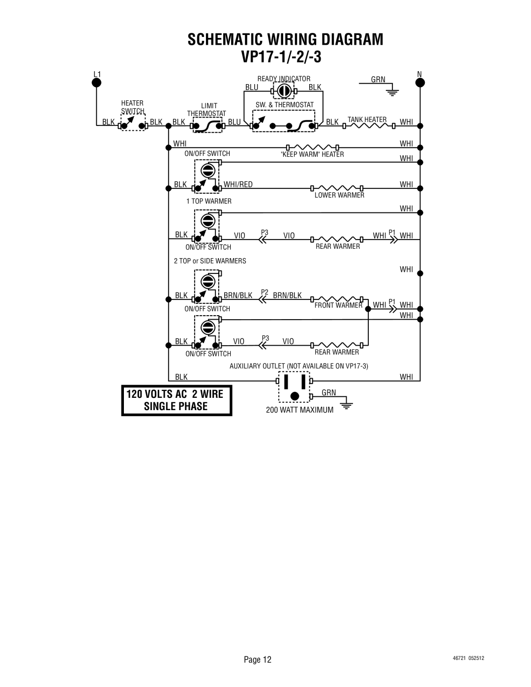 Bunn manual VP17-1/-2/-3 