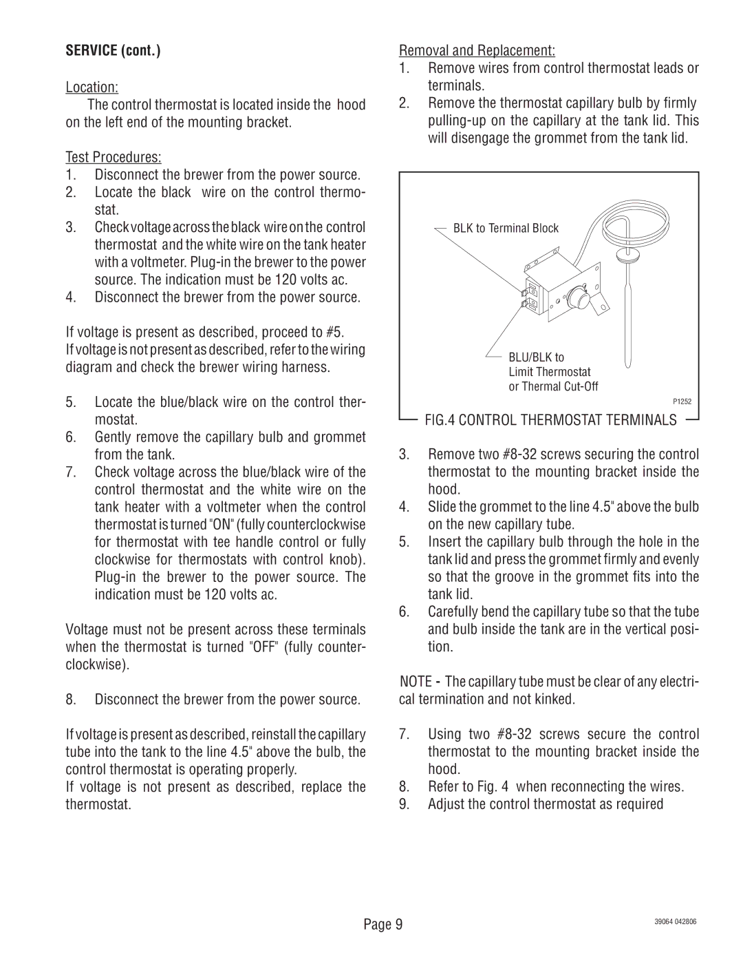 Bunn VPR APS service manual Service 