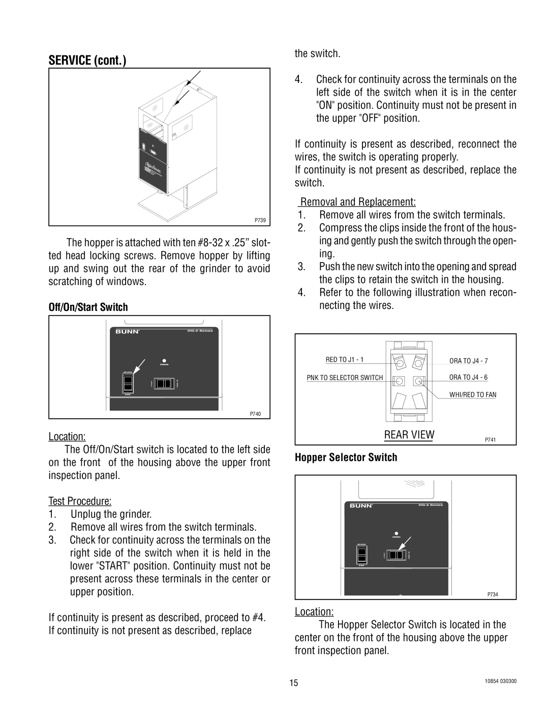 Bunn WDG-2 manual Service 