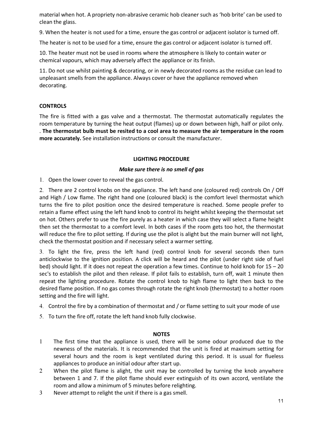 Burley G4121 mk2 warranty Controls, Lighting Procedure 