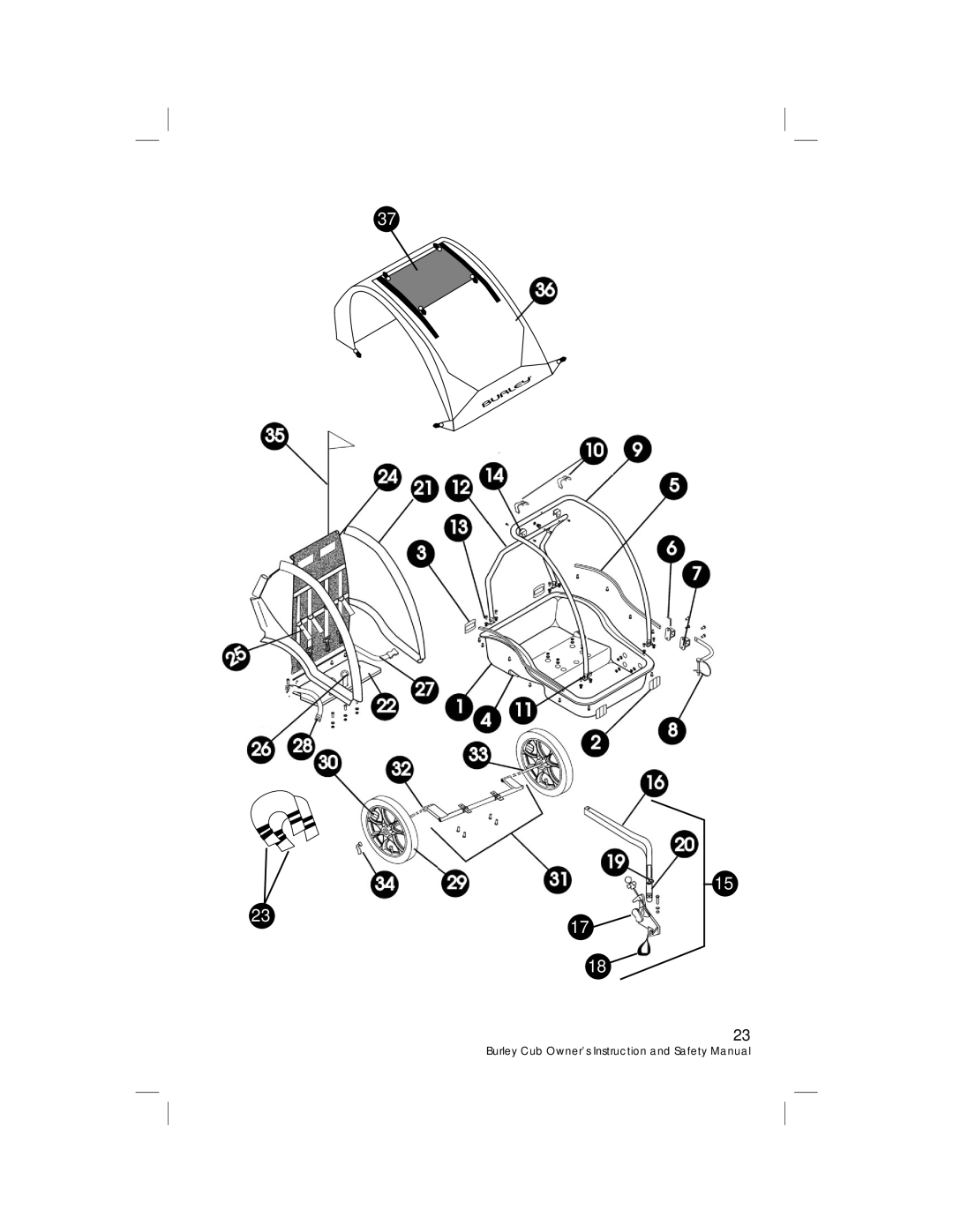 Burley HD 4435/36/37, HD 4485/86/87 warranty Burley Cub Owner’s Instruction and Safety Manual 