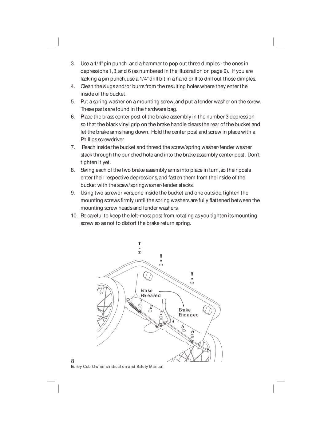 Burley HD 4485/86/87, HD 4435/36/37 warranty Brake 