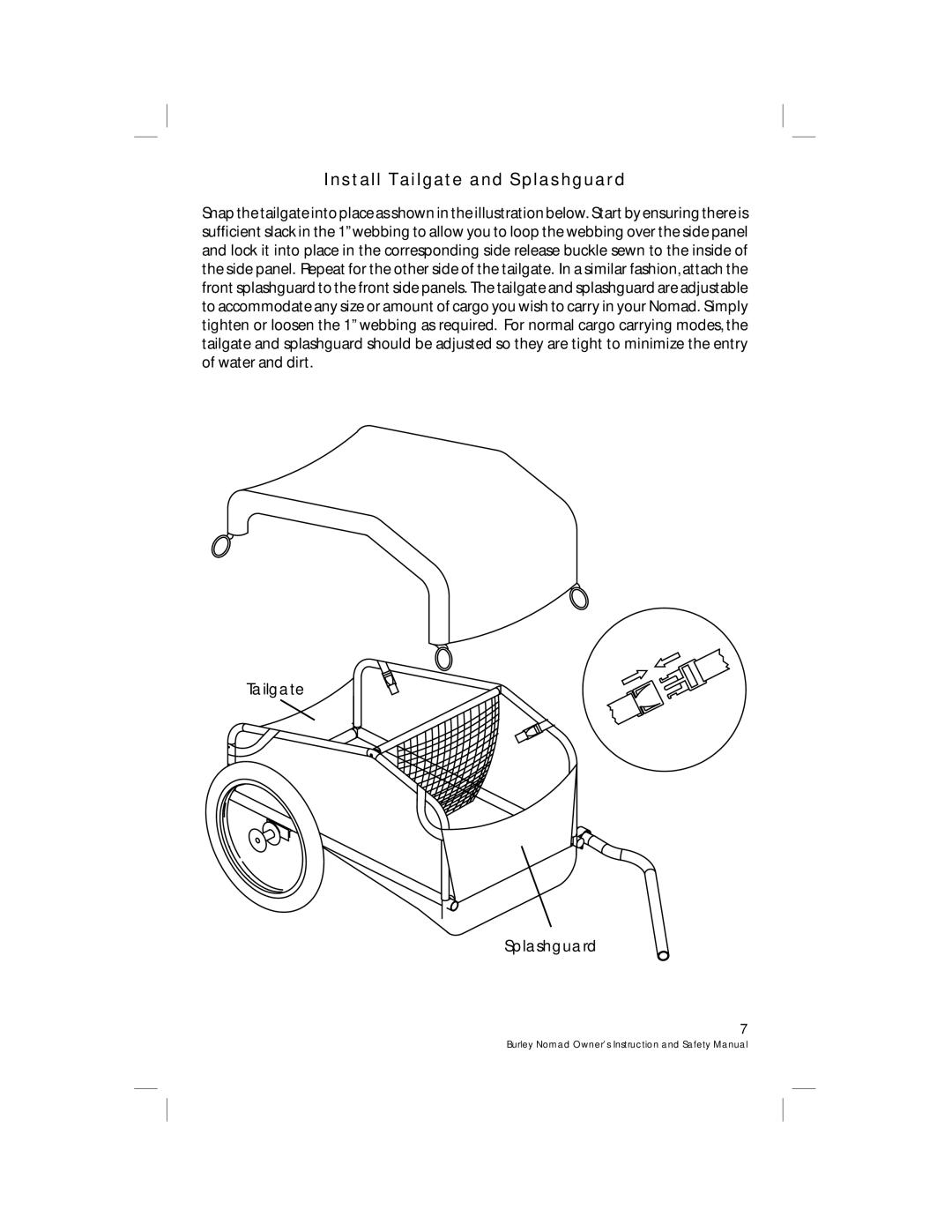 Burley HP 4489 warranty Install Tailgate and Splashguard 