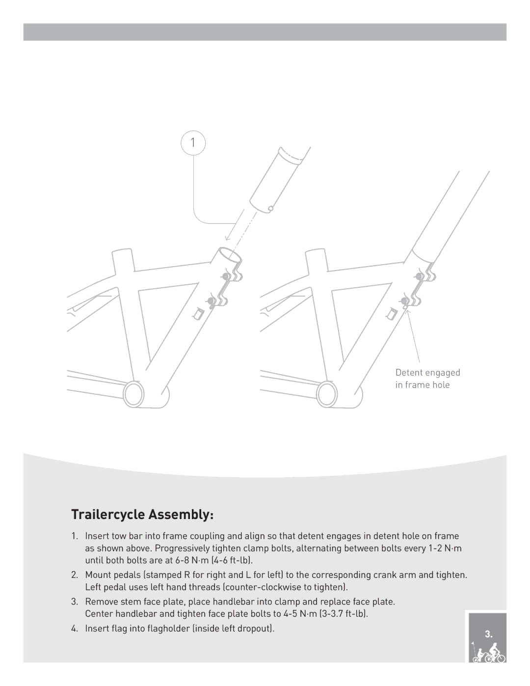 Burley Kazoo, Piccolo instruction manual Trailercycle Assembly 