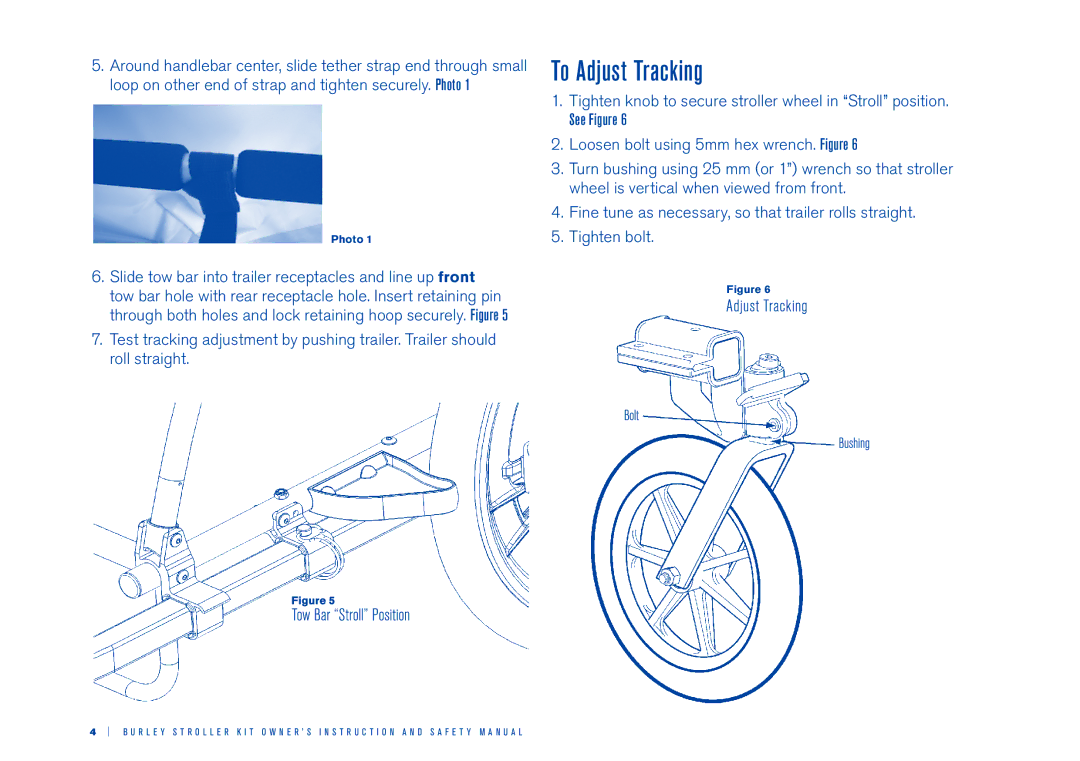 Burley Stroller Kit manual To Adjust Tracking 