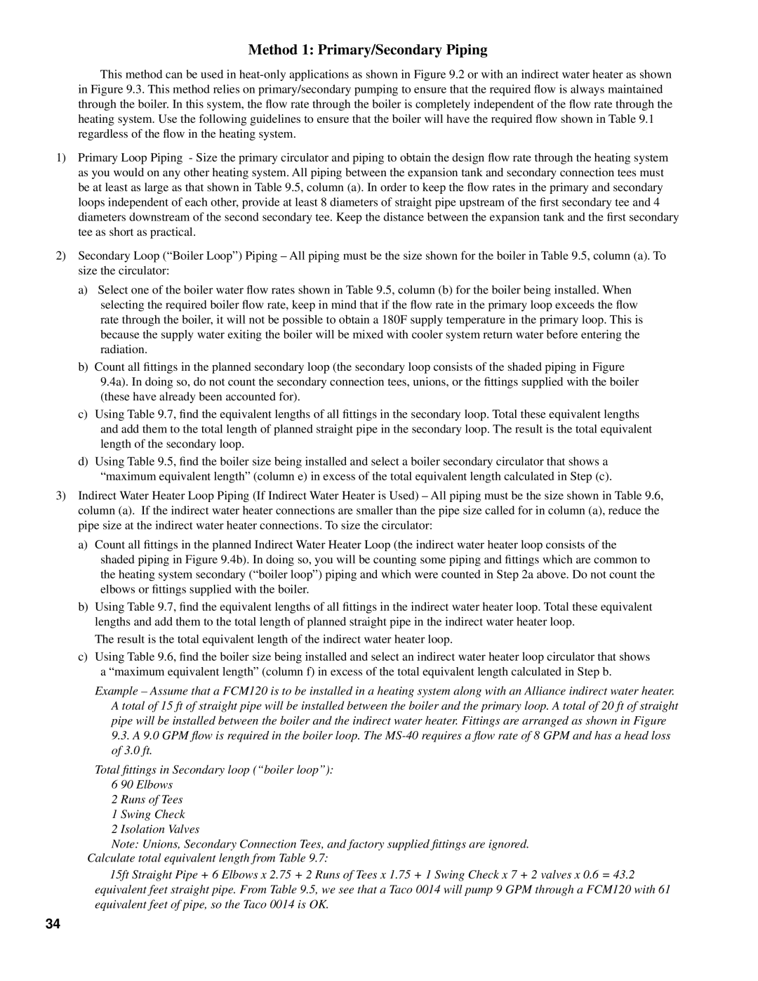 Burnham 101008-01R1-2/07 manual Method 1 Primary/Secondary Piping 